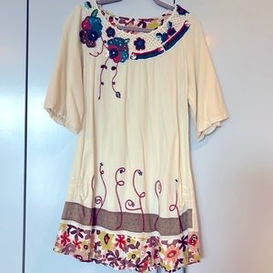 Adorable embroidered tunic/ dress